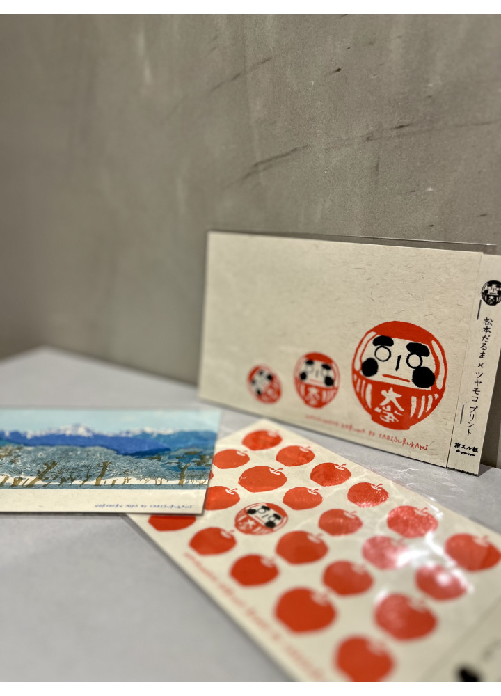 「旅スル紙」 • Postcard • だるまと林檎